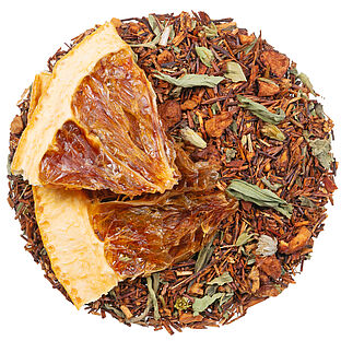 Grapefruit mit Vitamin C, Rooibostee-Kräutertee mit natürlichem Aroma